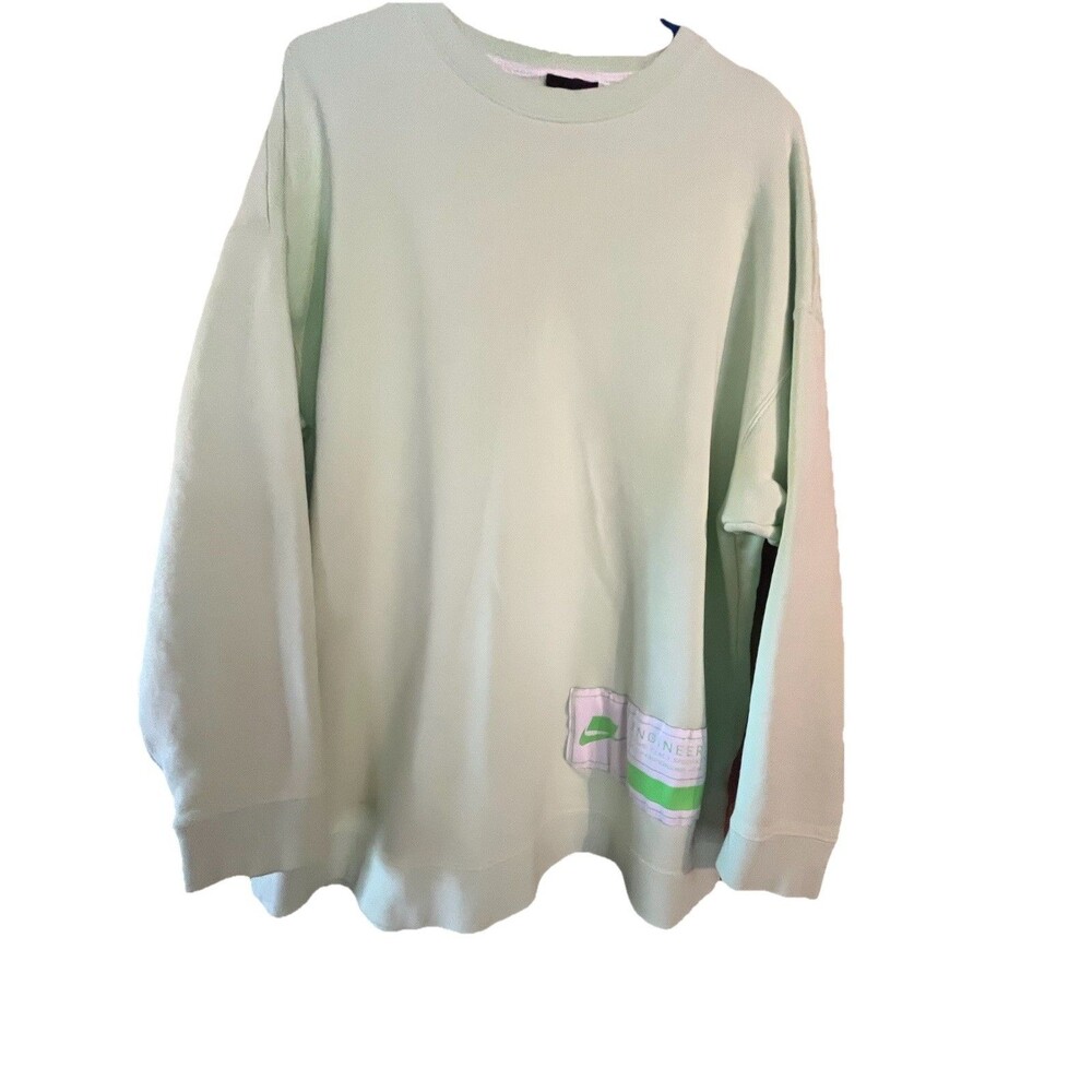 Nike Long Sleeve Oversized Sweatshirt Women's Size XSmall Light Green